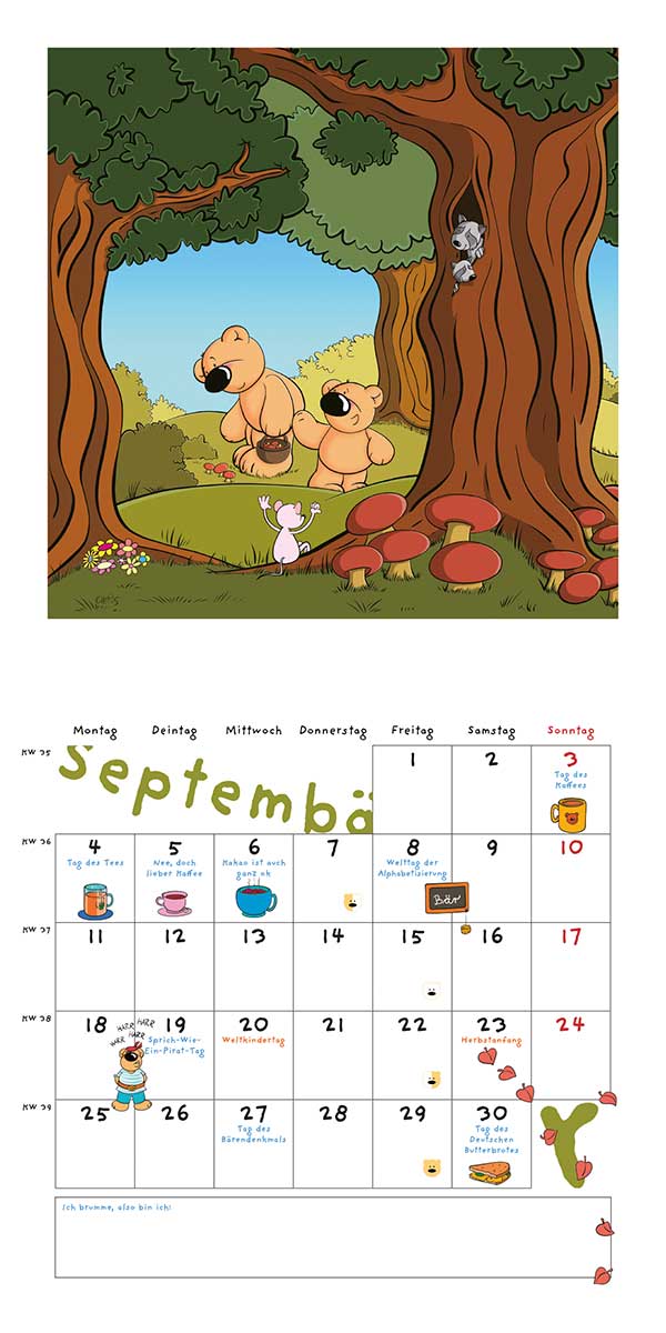 Bärenkalender - Septembär 2023